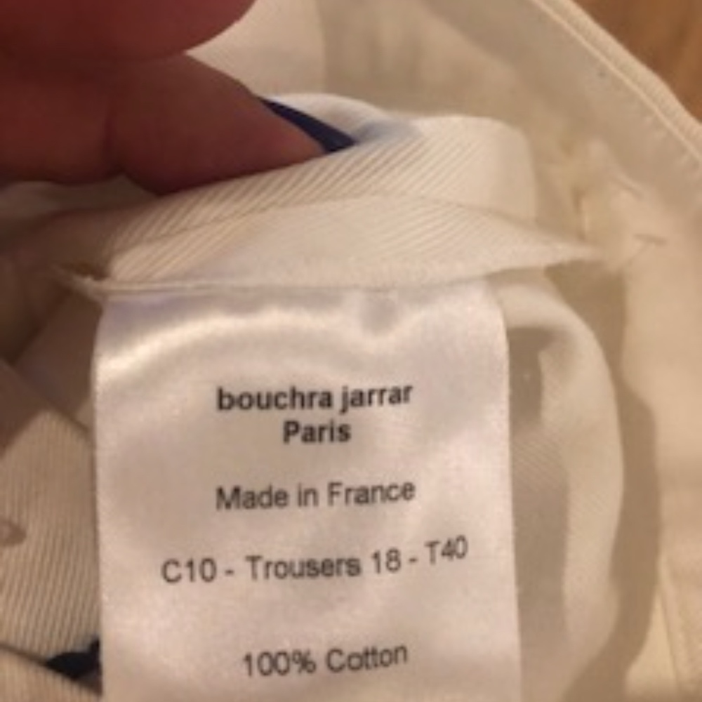 Bouchra-jarrar White pants US 10 runs small/long - Picture 6 of 7